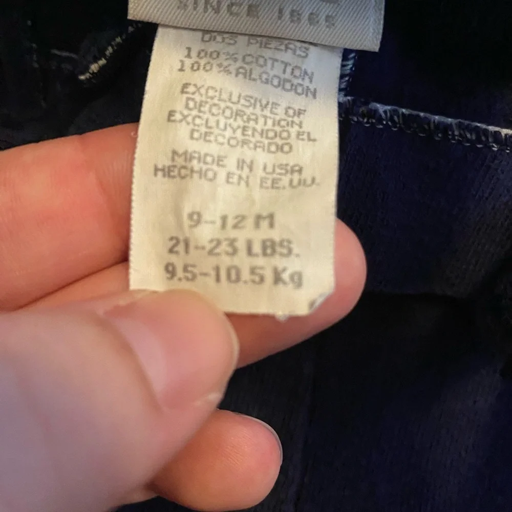 Carter's Black Overalls Nautical Embroidery